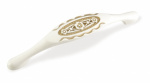 Ручка-скоба FS-128 128 Золото Прованс/1013 жемчужно-белый матовый