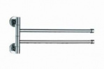 Полотенцедержатель 2 рога хром 