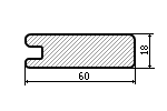 Профиль №37 Венге 10 мм, 2,8 м 2D/022