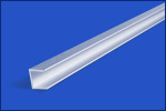Планка торцевая 6 мм 1040 для меб. щита 0,6м, алюминиевая матовая 