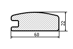 Профиль №130, Металлик тисненый 10мм 2,8 м DE-8331-R-2 