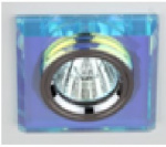 DK8 CH/PR Светильник декор стекло квадрат хром/перламутр MR16 12V 50W [распродажа]